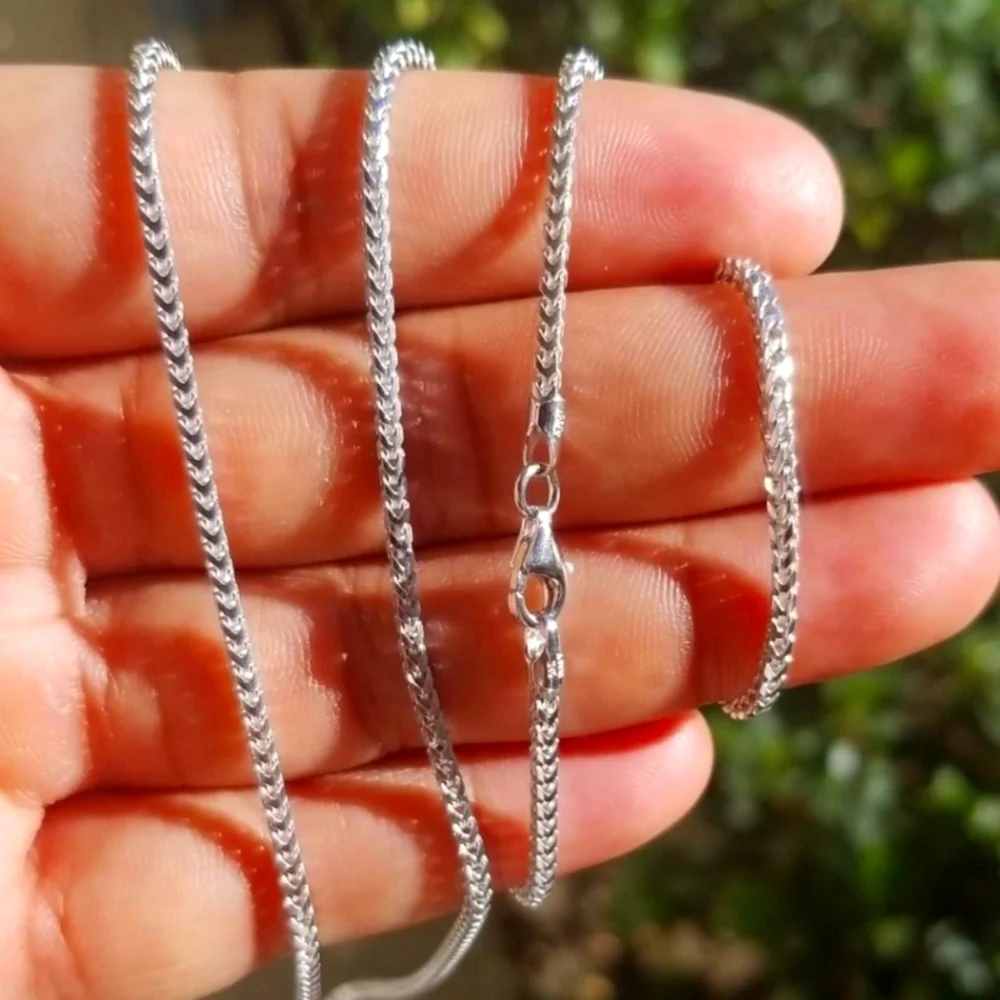 Sterling Silver 925 Rhodium finish Franco 180 Chain 1.8mm 16